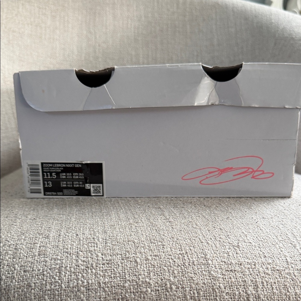 Nike Zoom LeBron NXXT Gen Box with Red Signature
